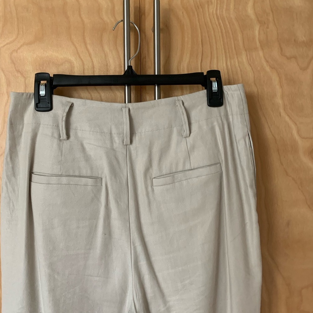 Joie pants beige open front zip women size 8